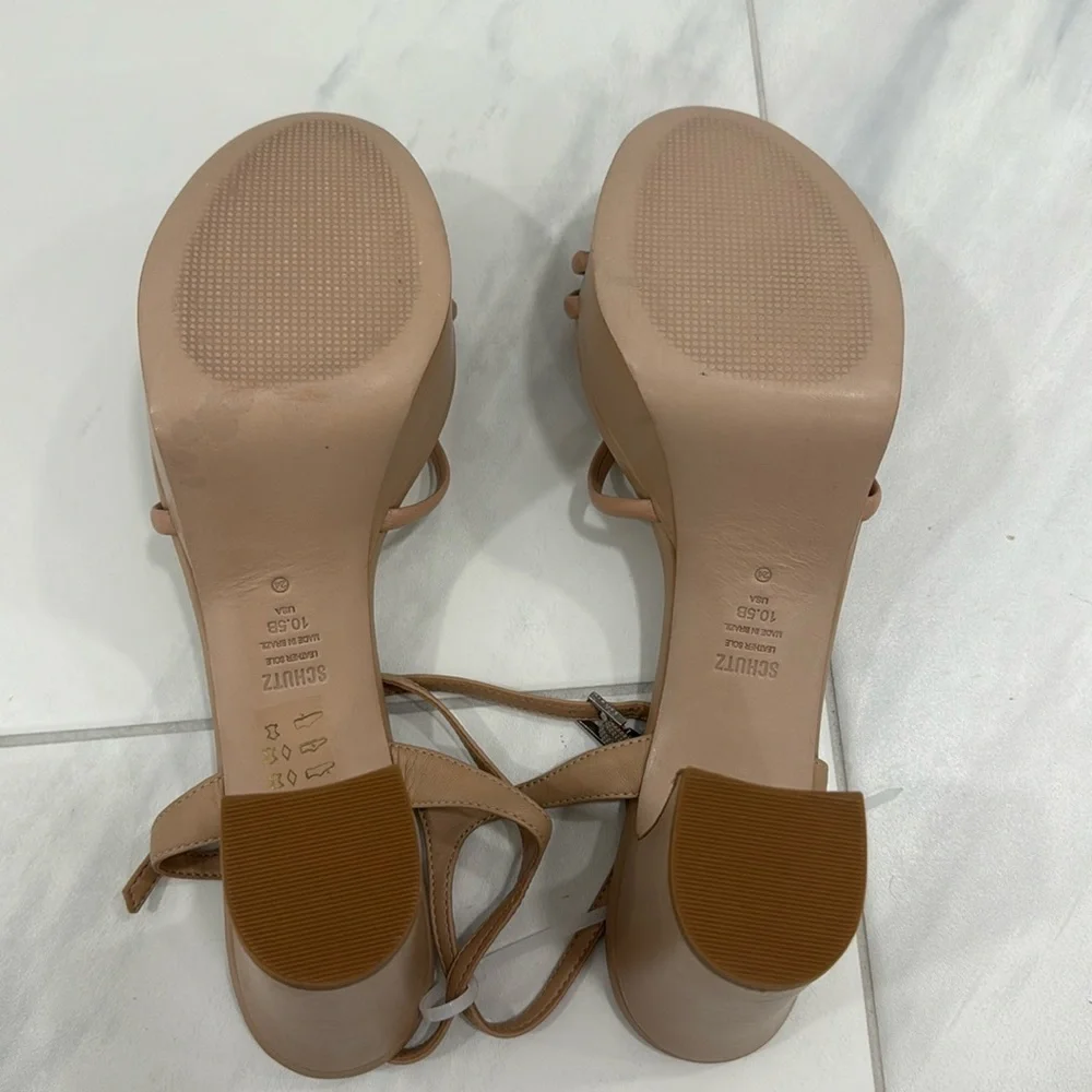NEW! SCHUTZ True Beige Kelsie Platform Sandal - Size 10.5